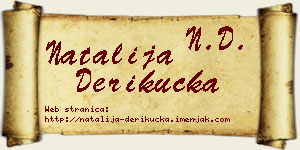 Natalija Derikučka vizit kartica